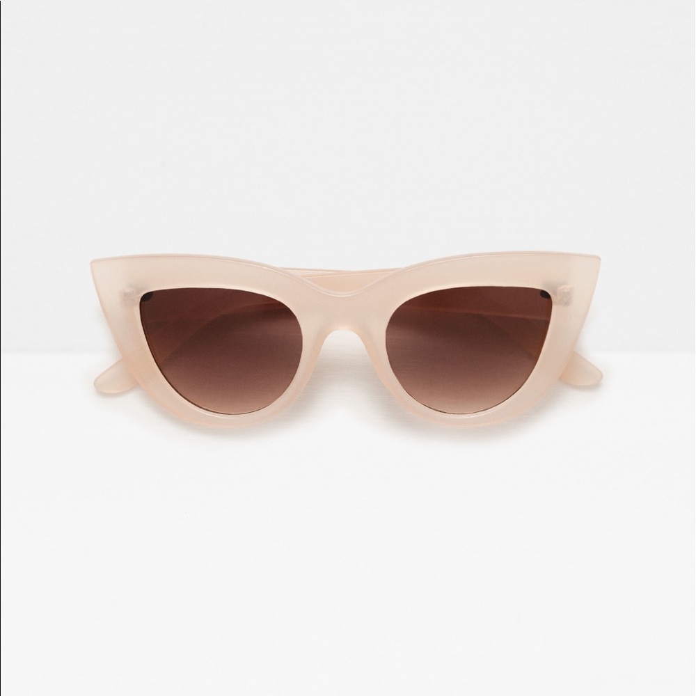 Zara Plastic Frame Sunglasses Natural Matte Finish